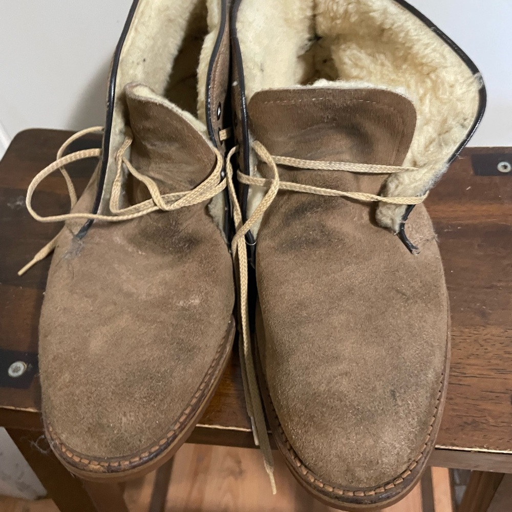 Shearling-Lined Suede Boots